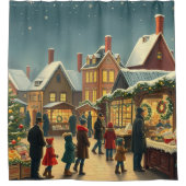 Weihnachtsvorstellung Duschvorhang (Vorderseite)