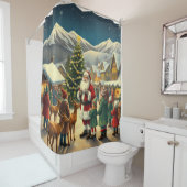 Weihnachtsvorstellung Duschvorhang (Beispiel)