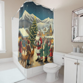 Weihnachtsvorstellung Duschvorhang