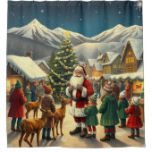 Weihnachtsvorstellung Duschvorhang (Vorderseite)