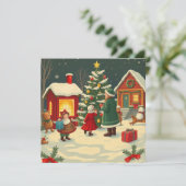 Weihnachtsvorstellung Feiertagskarte (Stehend Vorderseite)