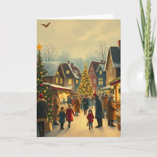 Weihnachtsvorstellung Feiertagskarte (Vorderseite)