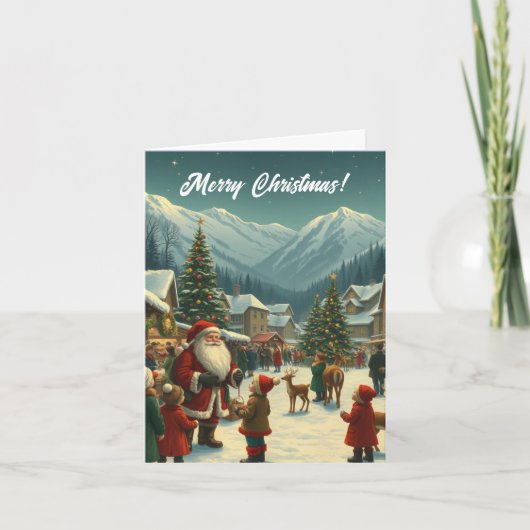 Weihnachtsvorstellung Feiertagskarte (Vorderseite)