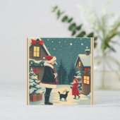 Weihnachtsvorstellung Feiertagskarte (Stehend Vorderseite)