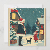 Weihnachtsvorstellung Feiertagskarte (Vorderseite)