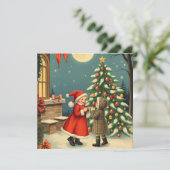 Weihnachtsvorstellung Feiertagskarte (Stehend Vorderseite)