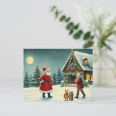 Weihnachtsvorstellung Feiertagspostkarte (Stehend Vorderseite)