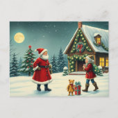 Weihnachtsvorstellung Feiertagspostkarte (Vorderseite)