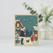 Weihnachtsvorstellung Feiertagspostkarte (Stehend Vorderseite)