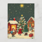 Weihnachtsvorstellung Feiertagspostkarte (Vorderseite)