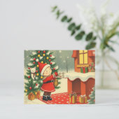 Weihnachtsvorstellung Feiertagspostkarte (Stehend Vorderseite)