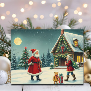 Weihnachtsvorstellung Feiertagspostkarte