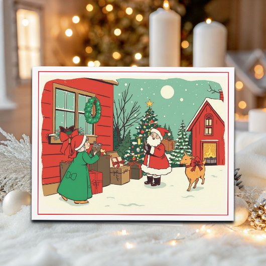 Weihnachtsvorstellung Feiertagspostkarte