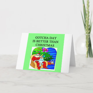 Weihnachtsvorstellung für die Adoption Feiertagskarte