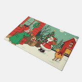 Weihnachtsvorstellung Fußmatte (Schrägansicht)