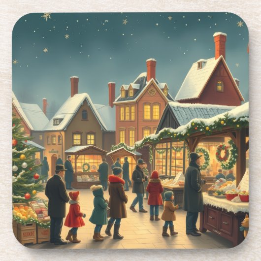 Weihnachtsvorstellung Getränkeuntersetzer (Vorderseite)