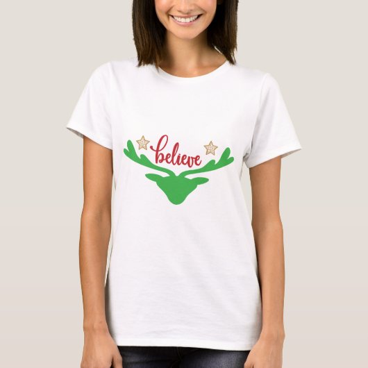 Weihnachtsvorstellung glauben T-Shirt (Vorderseite)