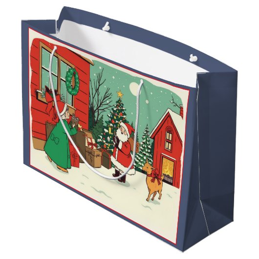 Weihnachtsvorstellung Große Geschenktüte (Rückseite Schrägansicht)