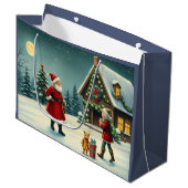 Weihnachtsvorstellung Große Geschenktüte (Vorderseite Schrägansicht)