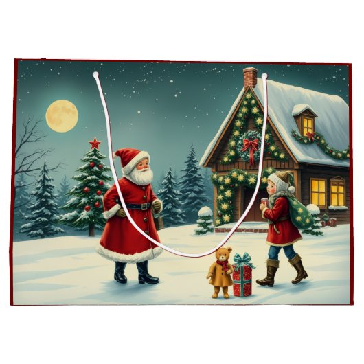 Weihnachtsvorstellung Große Geschenktüte (Rückseite)
