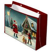 Weihnachtsvorstellung Große Geschenktüte (Vorderseite Schrägansicht)
