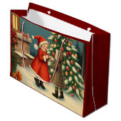 Weihnachtsvorstellung Große Geschenktüte (Vorderseite Schrägansicht)