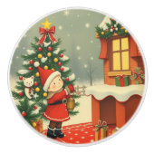 Weihnachtsvorstellung Keramikknauf (Vorderseite)