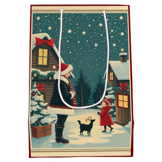 Weihnachtsvorstellung Mittlere Geschenktüte (Rückseite)