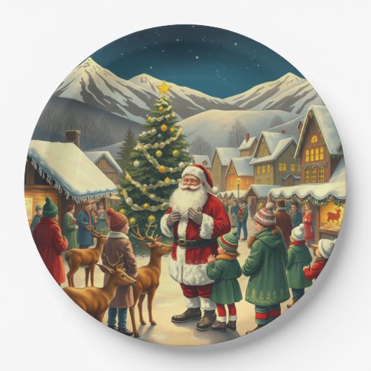 Weihnachtsvorstellung Pappteller (Vorderseite)