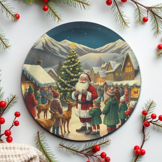 Weihnachtsvorstellung Pappteller