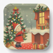 Weihnachtsvorstellung Pappteller (Vorderseite)