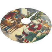 Weihnachtsvorstellung Polyester Weihnachtsbaumdecke (Schrägansicht)