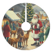 Weihnachtsvorstellung Polyester Weihnachtsbaumdecke (Vorderseite)