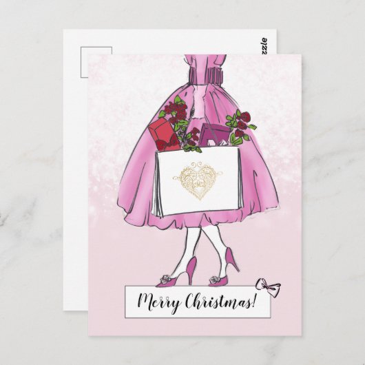 Weihnachtsvorstellung Postkarte (Vorne/Hinten)