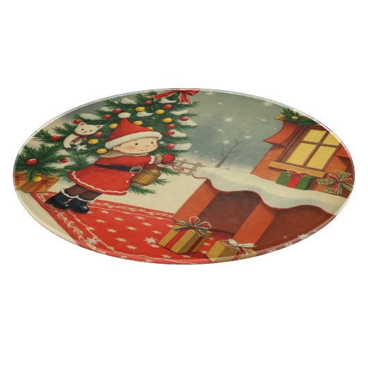 Weihnachtsvorstellung Schneidebrett (Ecke)