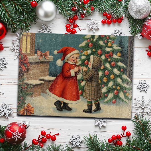 Weihnachtsvorstellung Schneidebrett