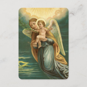 Weihnachtswache Engel und Baby Jesus Einladung