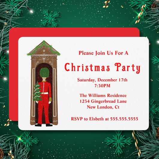 Weihnachtswache mit Lebkuchenhaus Einladung