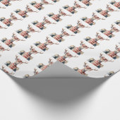 Weihnachtswackelpapier für Hirsche Geschenkpapier (Ecke)