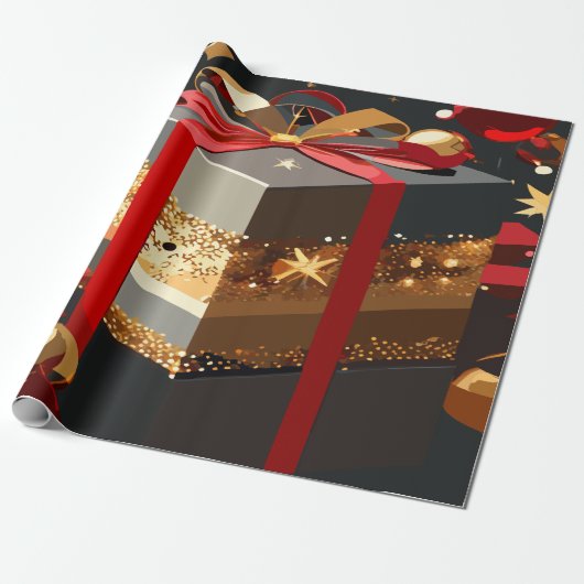 Weihnachtswackelpapier Geschenkpapier (Ungerollt)
