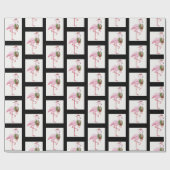 Weihnachtswackelpapier von Santa Flamingo Geschenkpapier (Flach)