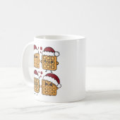 Weihnachtswaffe mit Weihnachtshut Kaffeetasse (Vorderseite Links)