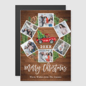 Weihnachtswagen 6 FOTO Magnetkarte (Vorne/Hinten)