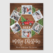 Weihnachtswagen 6 FOTO Magnetkarte (Vorderseite)