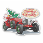 Weihnachtswagen Aufkleber (Vorderseite)