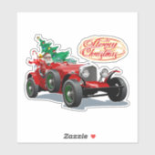 Weihnachtswagen Aufkleber (Blatt)