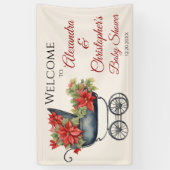 Weihnachtswagen Babydusche Banner (Vertikal)