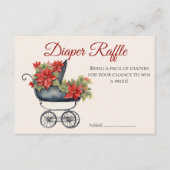 Weihnachtswagen Babydusche Windelwanne Begleitkarte (Vorderseite)