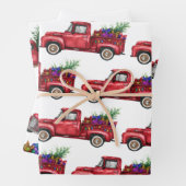 Weihnachtswagen, Baum, Geschenke  Geschenkpapier Set (Beispiel)