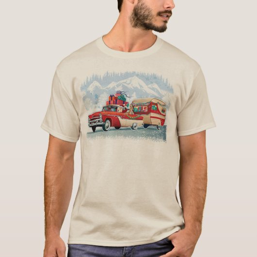 Weihnachtswagen + Camper Weihnachten Shirt (Vorderseite)